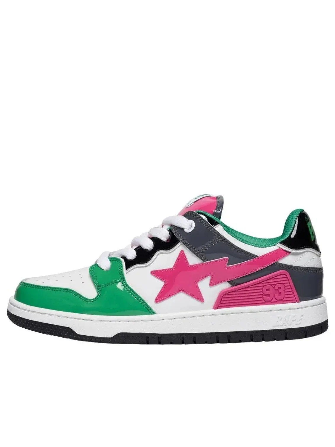 Мужские кроссовки с кожаным верхом Sk8 Sta A Bathing Ape — изображение 1 из 4, зеленый