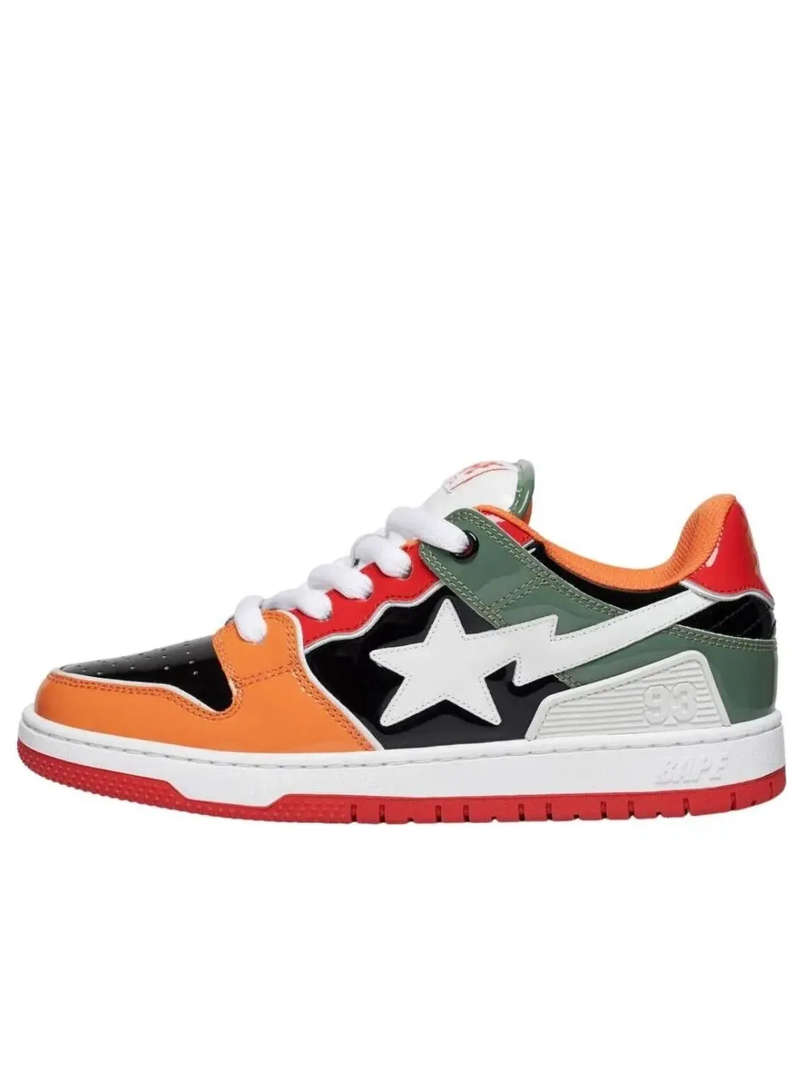Мужские кроссовки с кожаным верхом Sk8 Sta A Bathing Ape — изображение 1 из 4, оранжевый