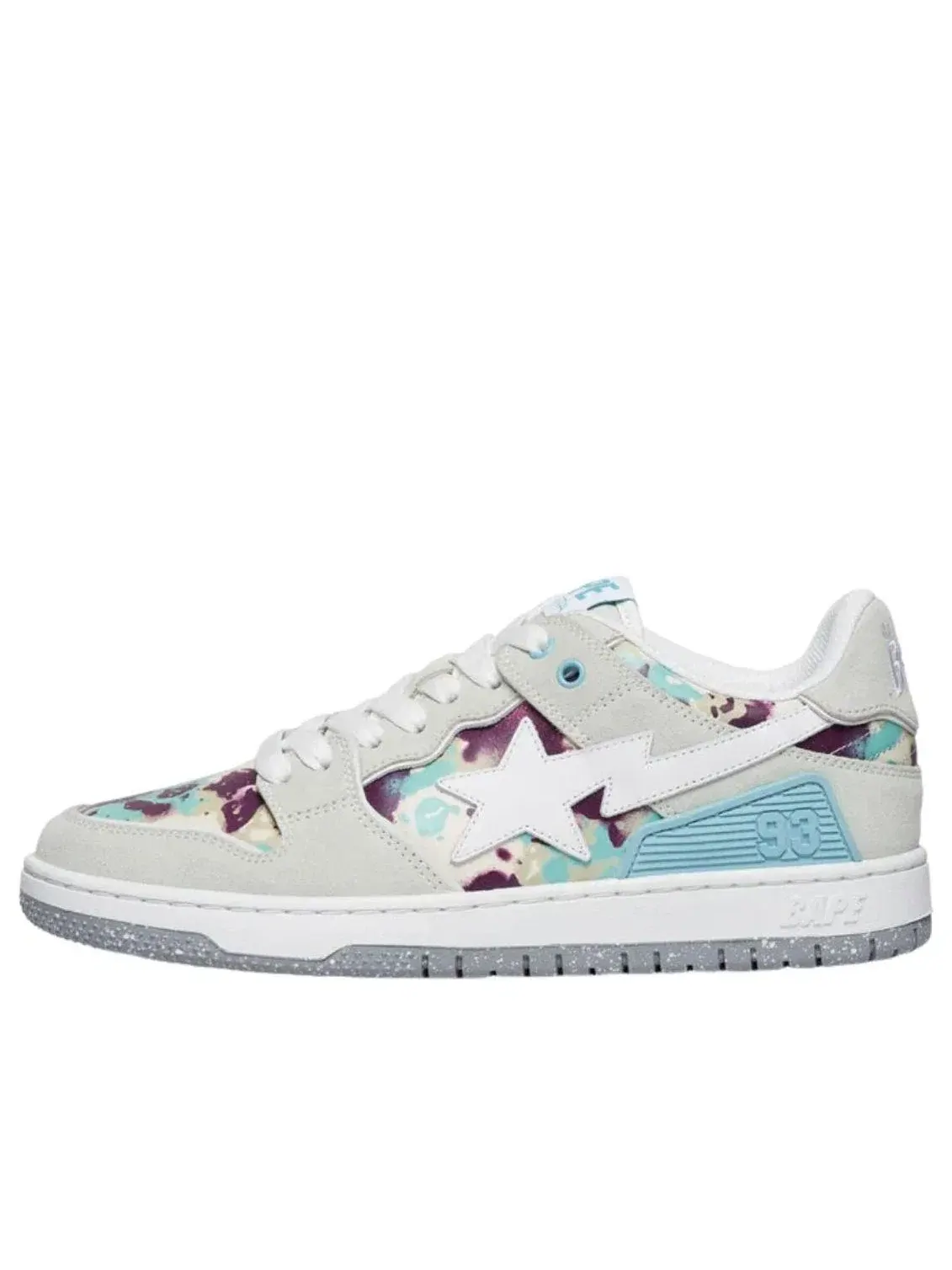 Женские кроссовки с кожаным верхом Sk8 Sta A Bathing Ape — изображение 1 из 4, серый
