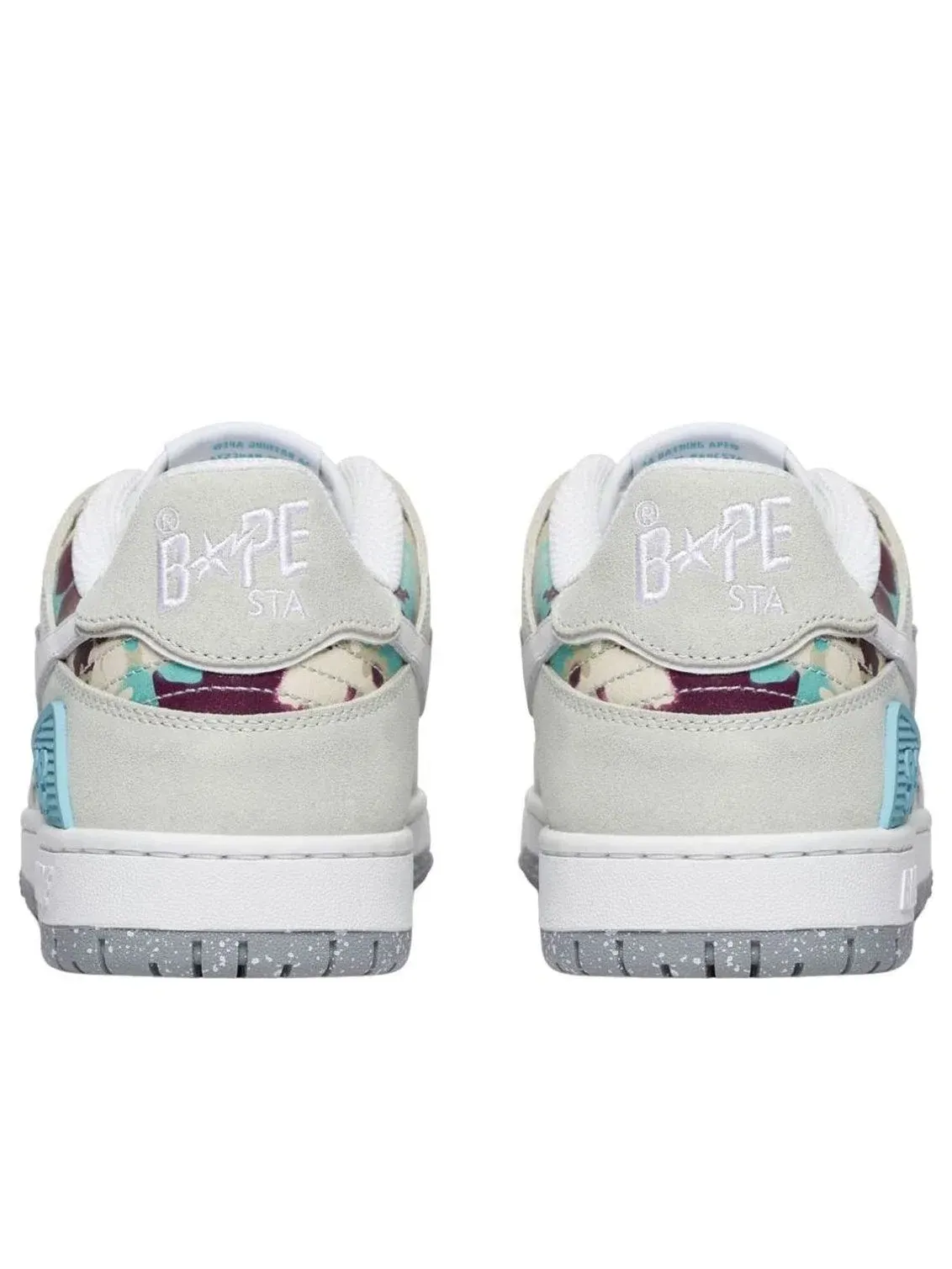 Женские кроссовки с кожаным верхом Sk8 Sta A Bathing Ape — изображение 3 из 4, серый