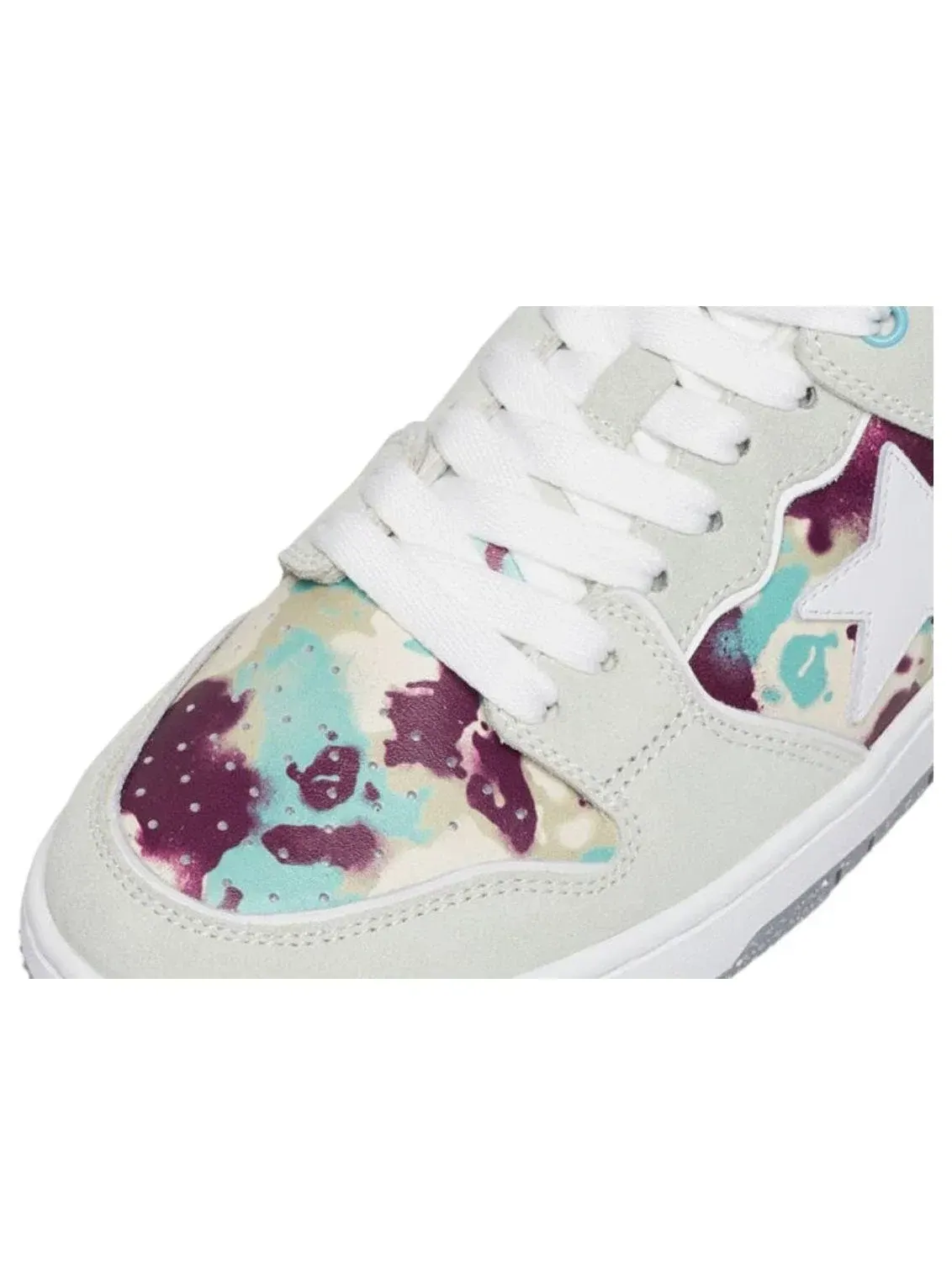 Женские кроссовки с кожаным верхом Sk8 Sta A Bathing Ape — изображение 4 из 4, серый