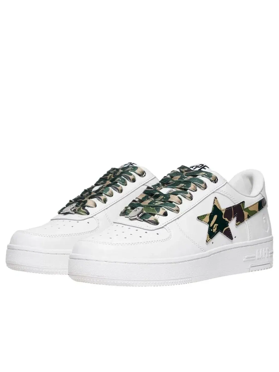 Мужские кроссовки с кожаным верхом Bape Sta A Bathing Ape — изображение 2 из 4, белый