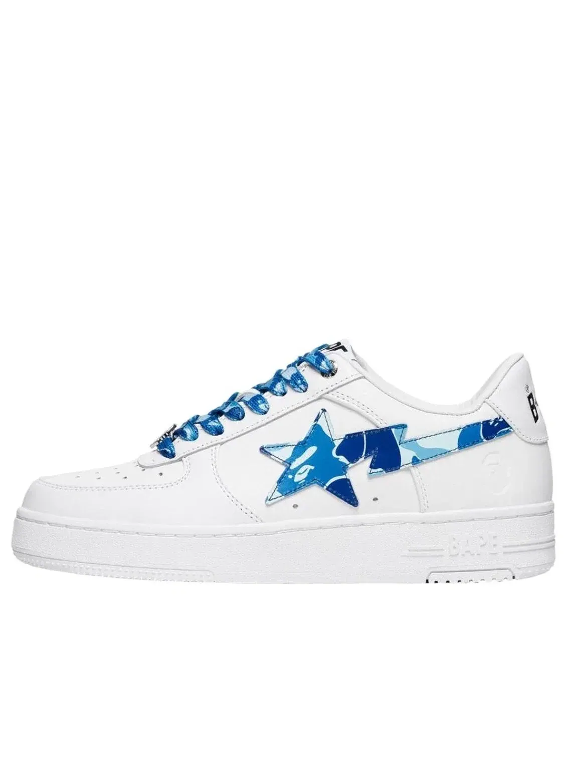 Женские кроссовки с кожаным верхом Bape Sta Blue A Bathing Ape — изображение 1 из 4, синий
