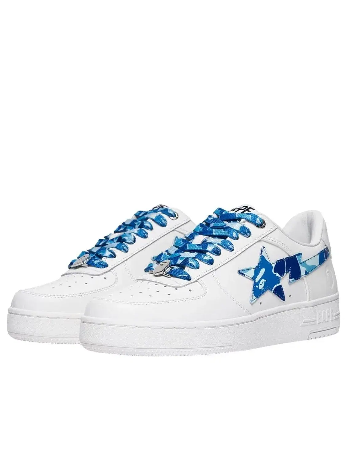 Женские кроссовки с кожаным верхом Bape Sta Blue A Bathing Ape — изображение 2 из 4, синий