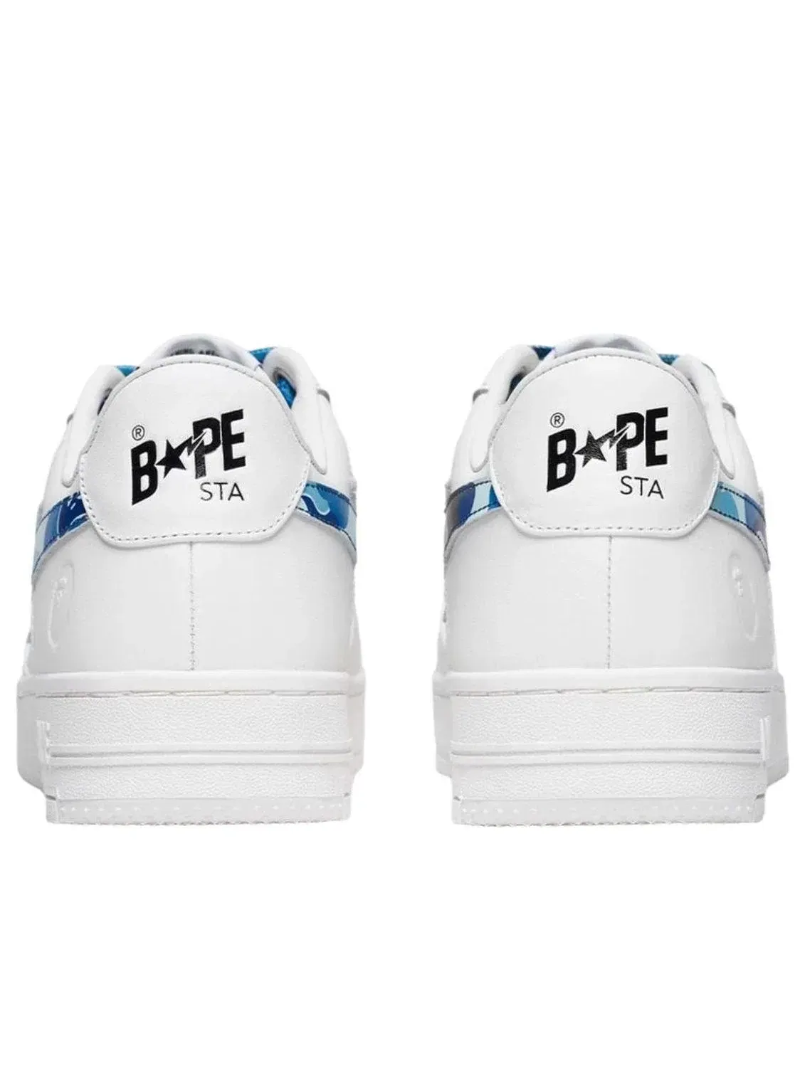 Женские кроссовки с кожаным верхом Bape Sta Blue A Bathing Ape — изображение 3 из 4, синий