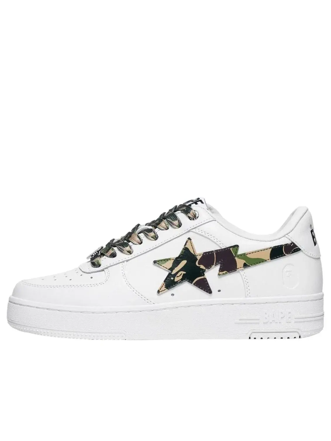 Женские кроссовки с кожаным верхом Bape Sta Green A Bathing Ape — изображение 1 из 4, зеленый
