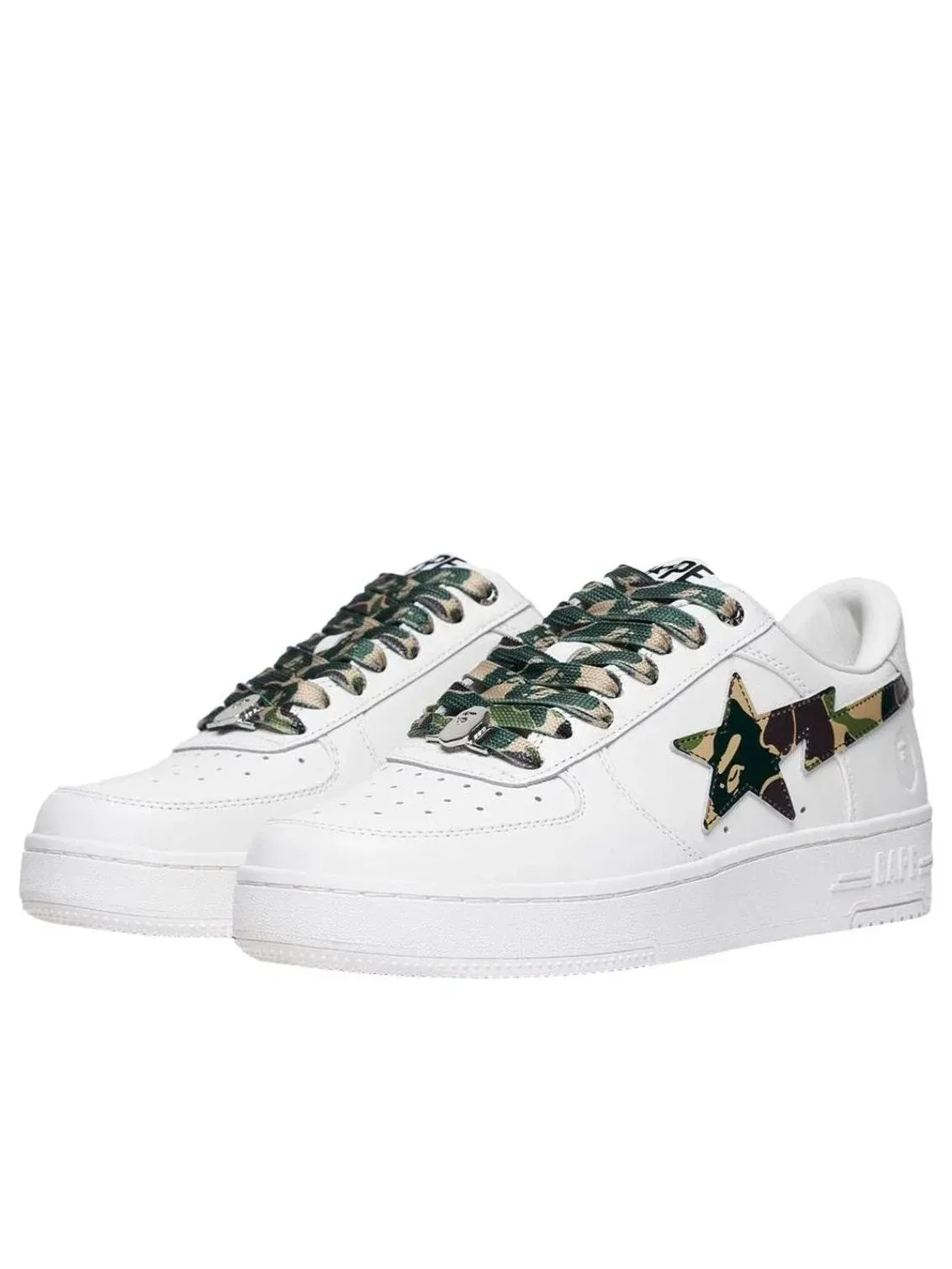 Женские кроссовки с кожаным верхом Bape Sta Green A Bathing Ape — изображение 2 из 4, зеленый