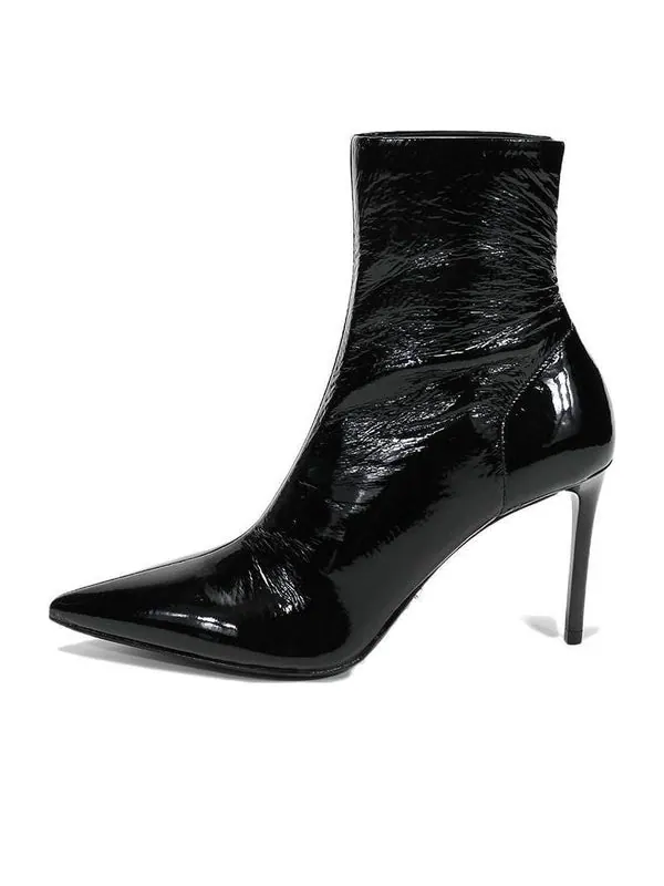 Кроссовки 90mm patent leather effect ankle boots 'black' Prada — изображение 1 из 4, черный
