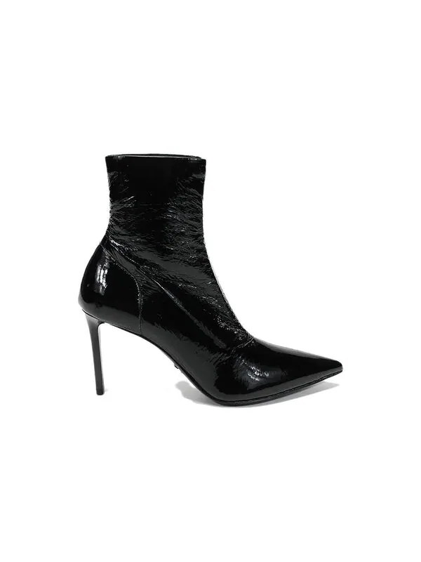 Кроссовки 90mm patent leather effect ankle boots 'black' Prada — изображение 2 из 4, черный