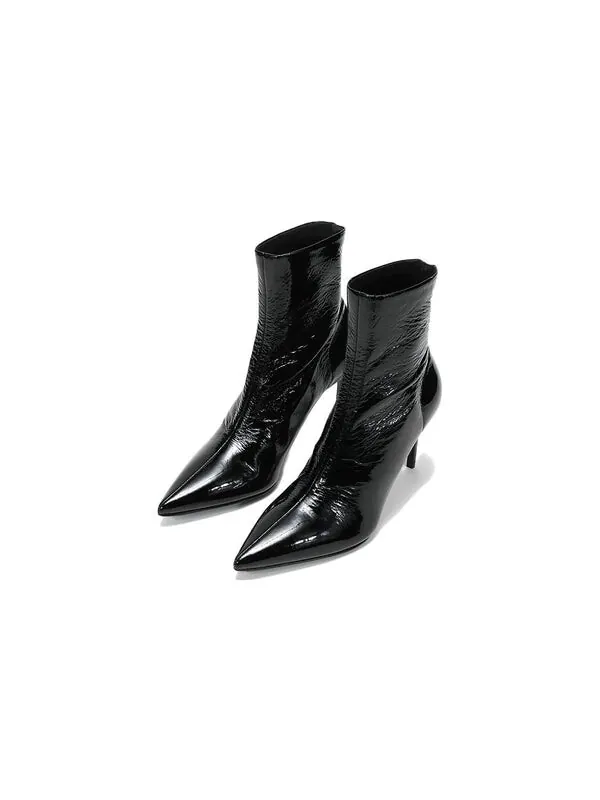 Кроссовки 90mm patent leather effect ankle boots 'black' Prada — изображение 3 из 4, черный