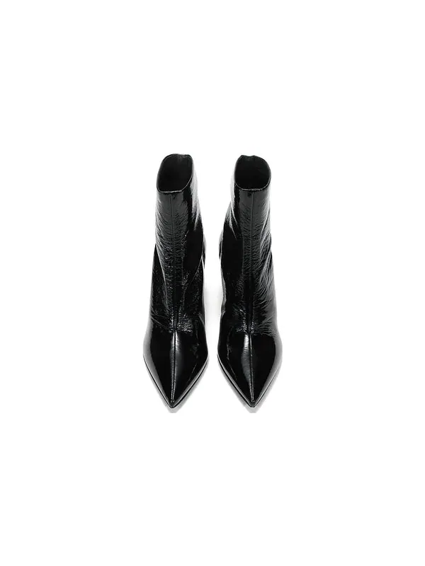Кроссовки 90mm patent leather effect ankle boots 'black' Prada — изображение 4 из 4, черный