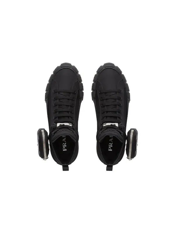 Кроссовки wheel re-nylon hight sneakers 'black' Prada — изображение 4 из 4, черный/серебристый