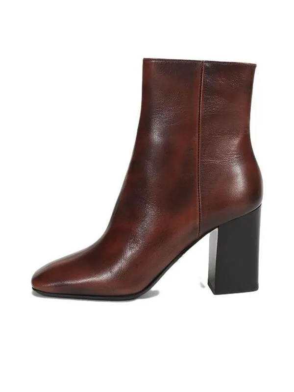 Кроссовки leather square toe ankle pumps 'brown' Prada — изображение 1 из 4, коричневый/черный