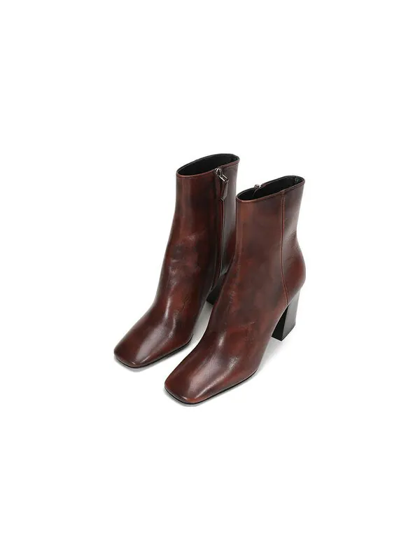 Кроссовки leather square toe ankle pumps 'brown' Prada — изображение 3 из 4, коричневый/черный