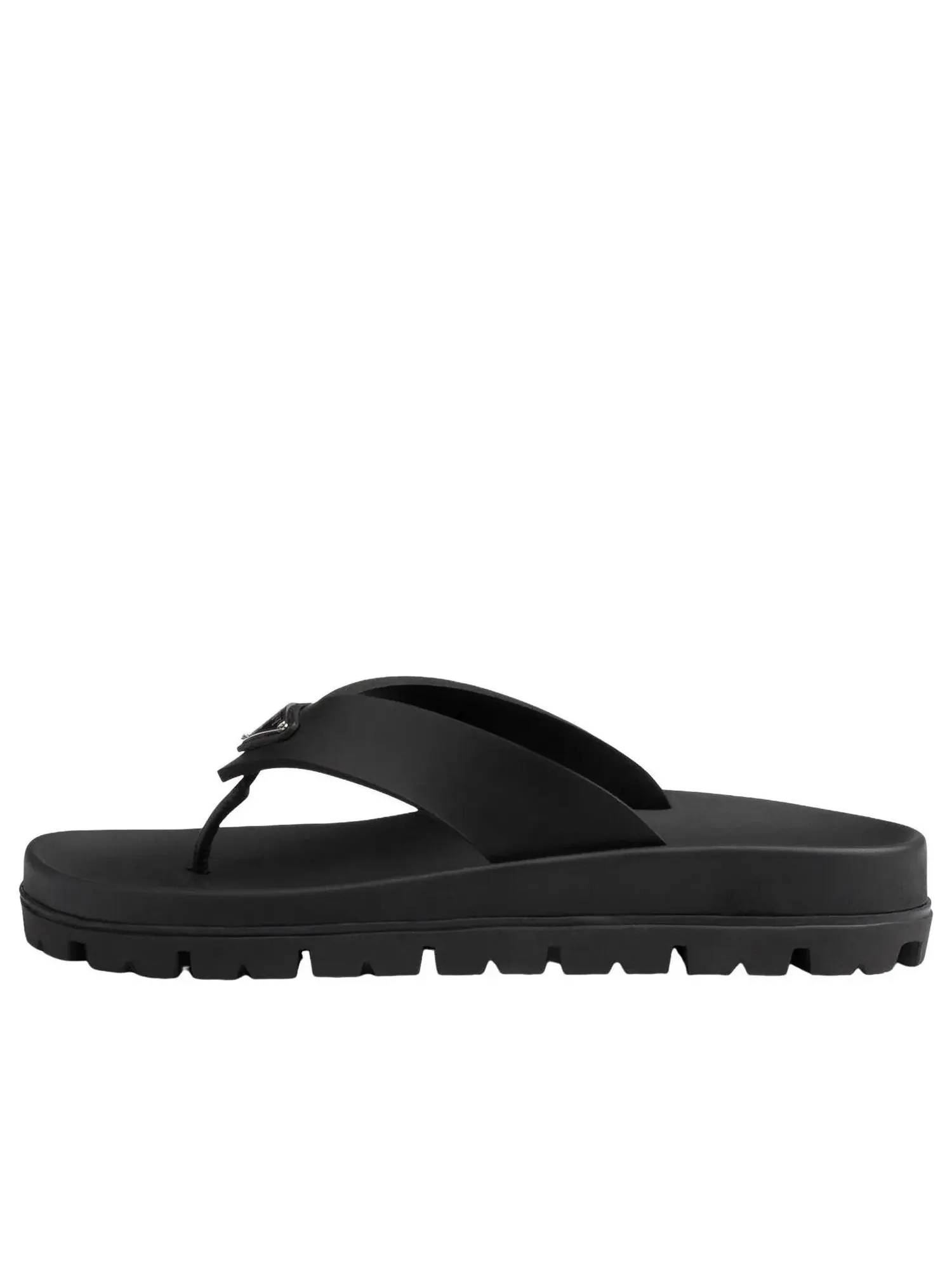 Резиновые сандалии-вьетнамки PRADA SS26 — изображение 1 из 6, черный