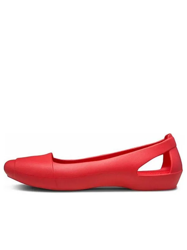 Сандалии flat red sandals Crocs — изображение 1 из 4, красный