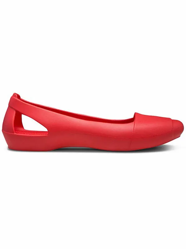 Сандалии flat red sandals Crocs — изображение 2 из 4, красный