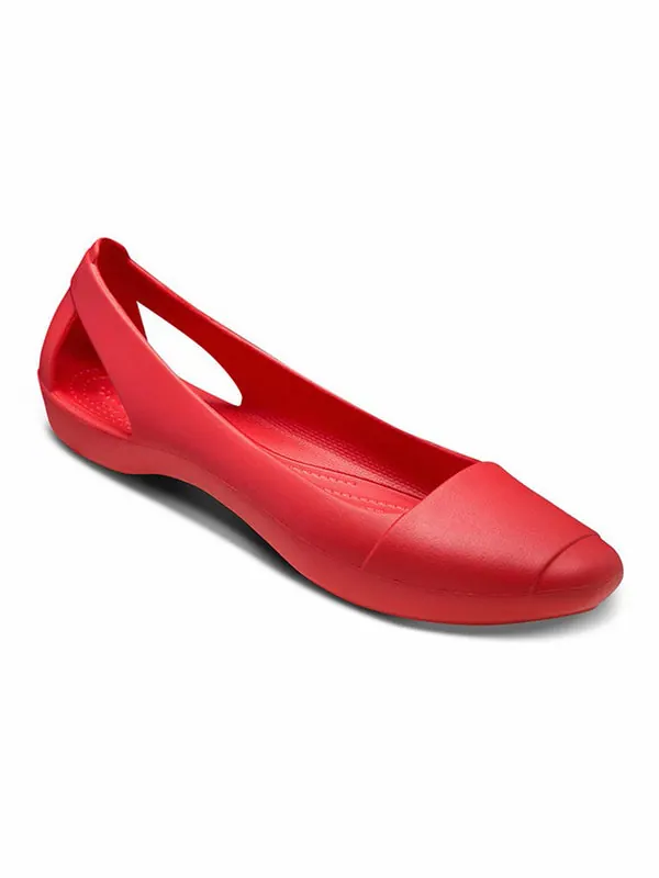 Сандалии flat red sandals Crocs — изображение 3 из 4, красный