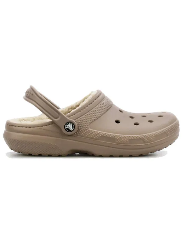 Кроссовки classic lined clogs 'mushroom bone' Crocs — изображение 2 из 4, бежевый/коричневый