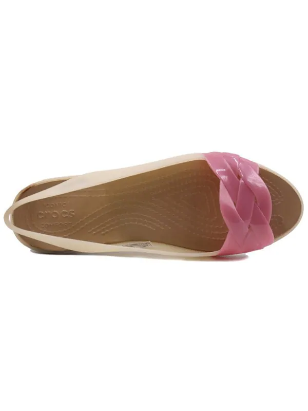 Кроссовки isabella 'beige pink' Crocs — изображение 3 из 4, бежевый/розовый