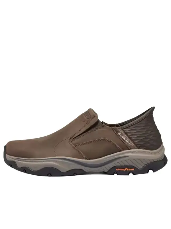 Кроссовки slip-ins relaxed fit craster lanigan 'dark brown' Skechers — изображение 1 из 4, коричневый