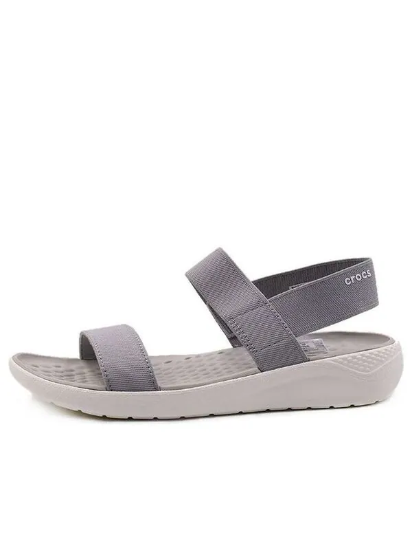 Сандалии literide 'light gray white' Crocs — изображение 1 из 4, светлый серый/белый