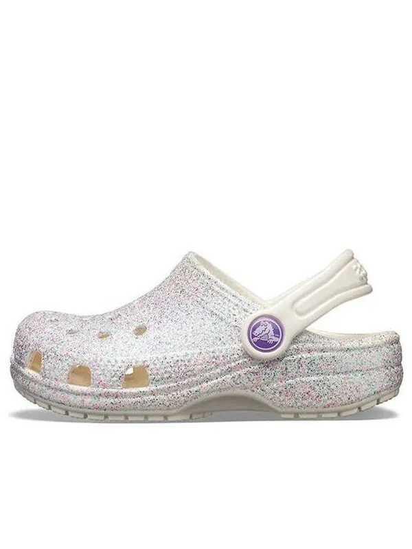 Кроссовки classic glitter clogs 'silver white' Crocs — изображение 1 из 1, серебристый/белый