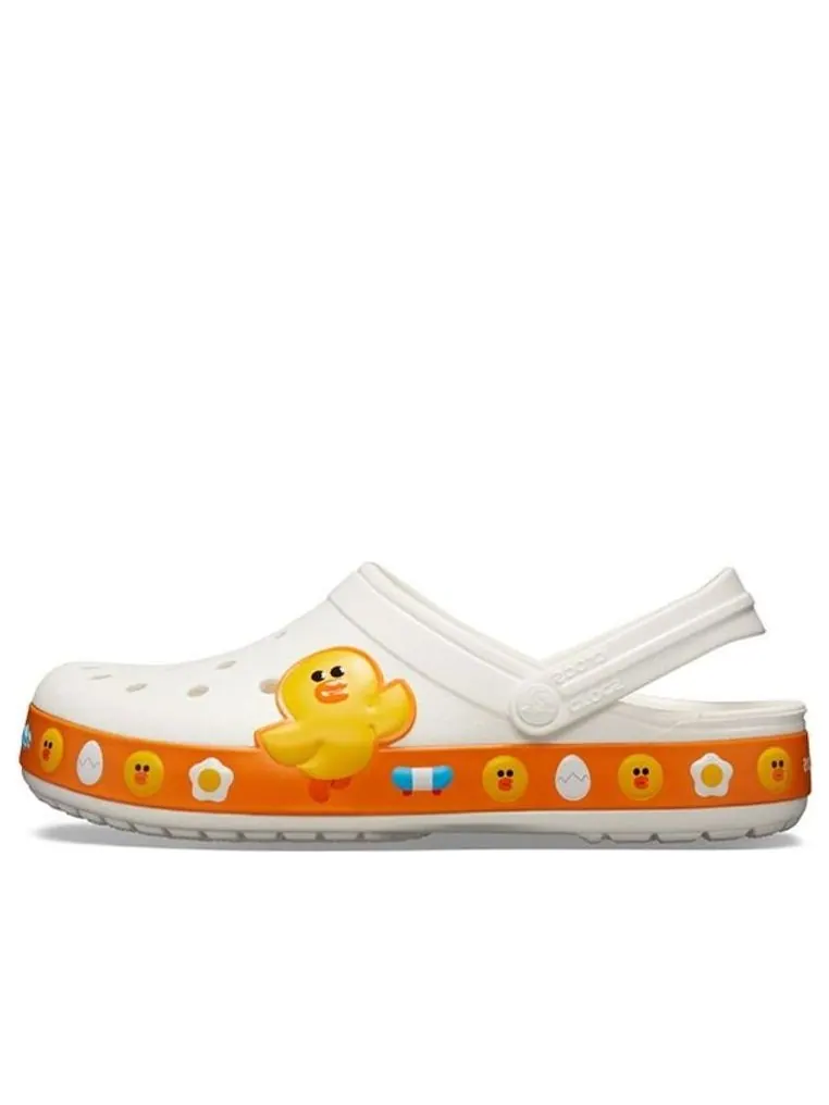Сандалии Crocs Classic Clog Line Friends Beach White Yellow Unisex Sandals 'White Yellow' — изображение 1 из 5, желтый