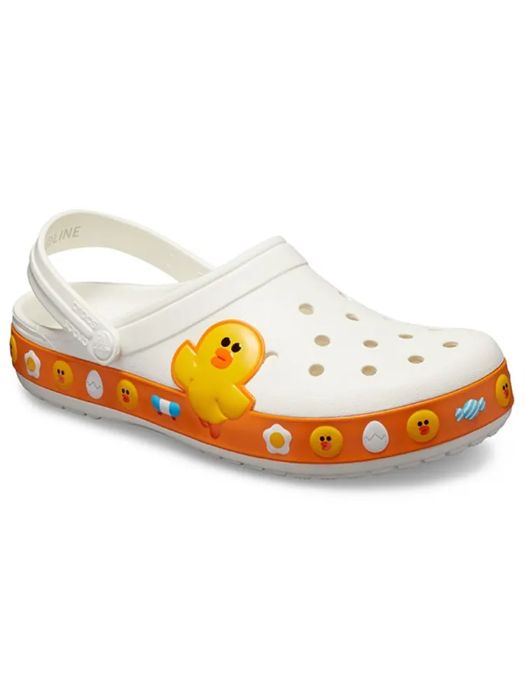 Сандалии Crocs Classic Clog Line Friends Beach White Yellow Unisex Sandals 'White Yellow' — изображение 3 из 5, желтый