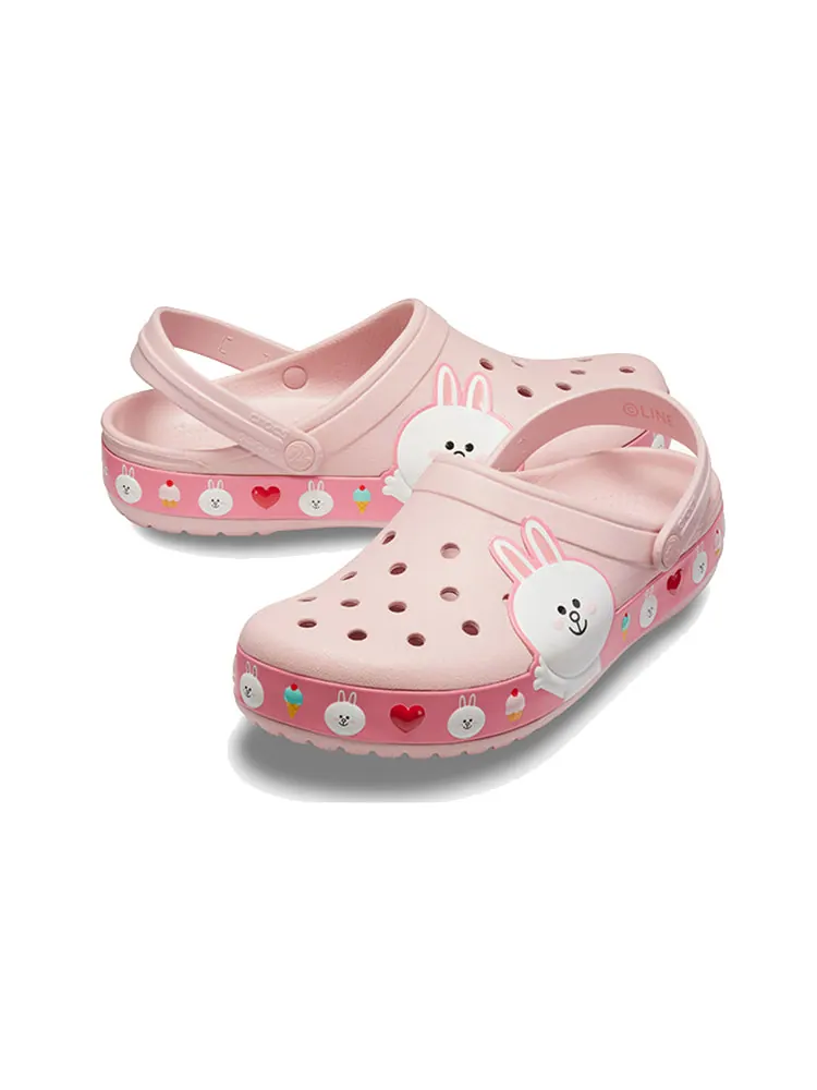 Сандалии Crocs x Line Friends Beach Pink Unisex Sandals — изображение 4 из 7, розовый