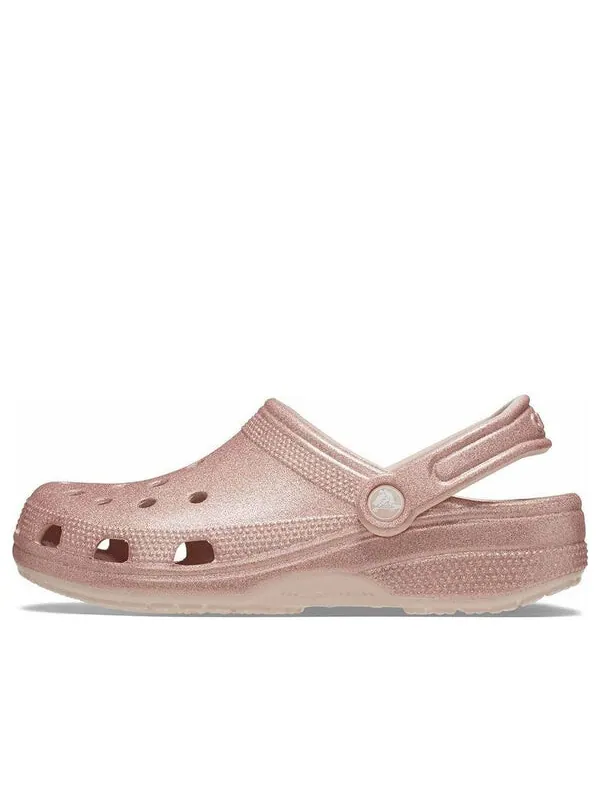 Кроссовки classic glitter clogs 'pink' Crocs — изображение 1 из 4, розовый