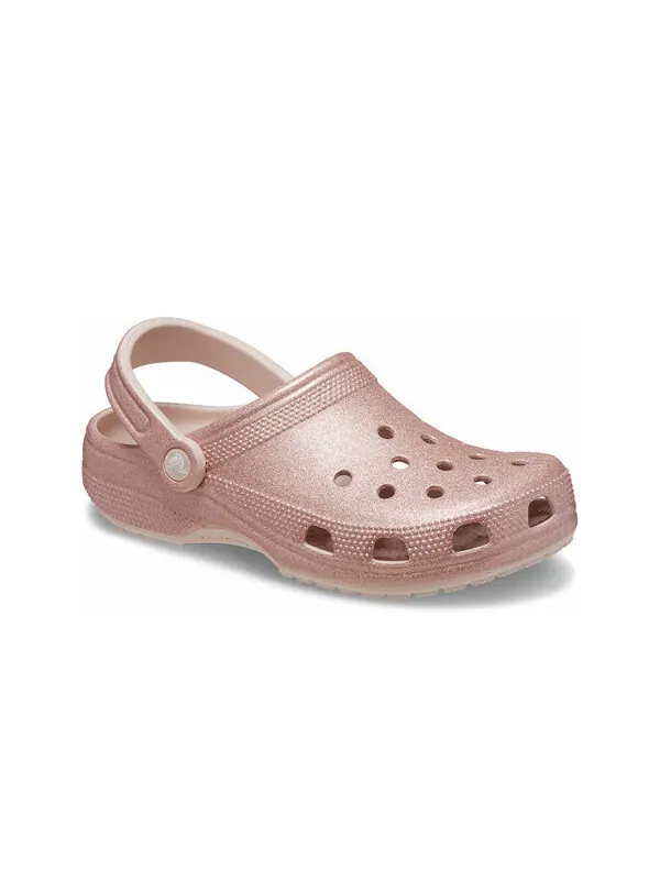 Кроссовки classic glitter clogs 'pink' Crocs — изображение 3 из 4, розовый