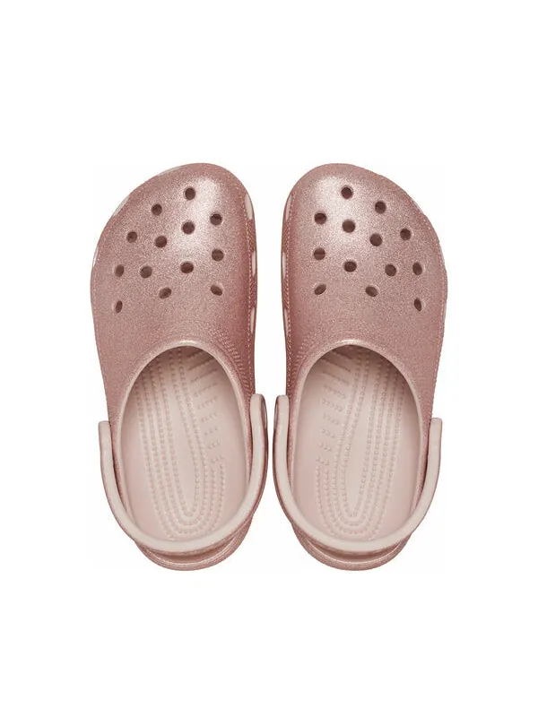 Кроссовки classic glitter clogs 'pink' Crocs — изображение 4 из 4, розовый