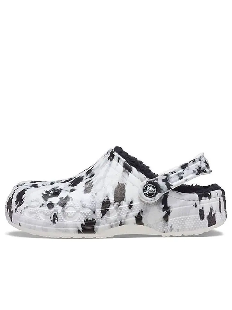 Шлепанцы Crocs Baya Lined Clog Fleece Lined Unisex White Gray Slippers 'White Grey' — изображение 1 из 7, серый