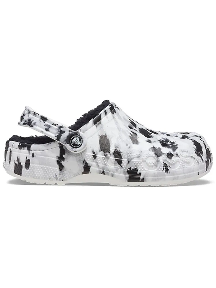 Шлепанцы Crocs Baya Lined Clog Fleece Lined Unisex White Gray Slippers 'White Grey' — изображение 3 из 7, серый