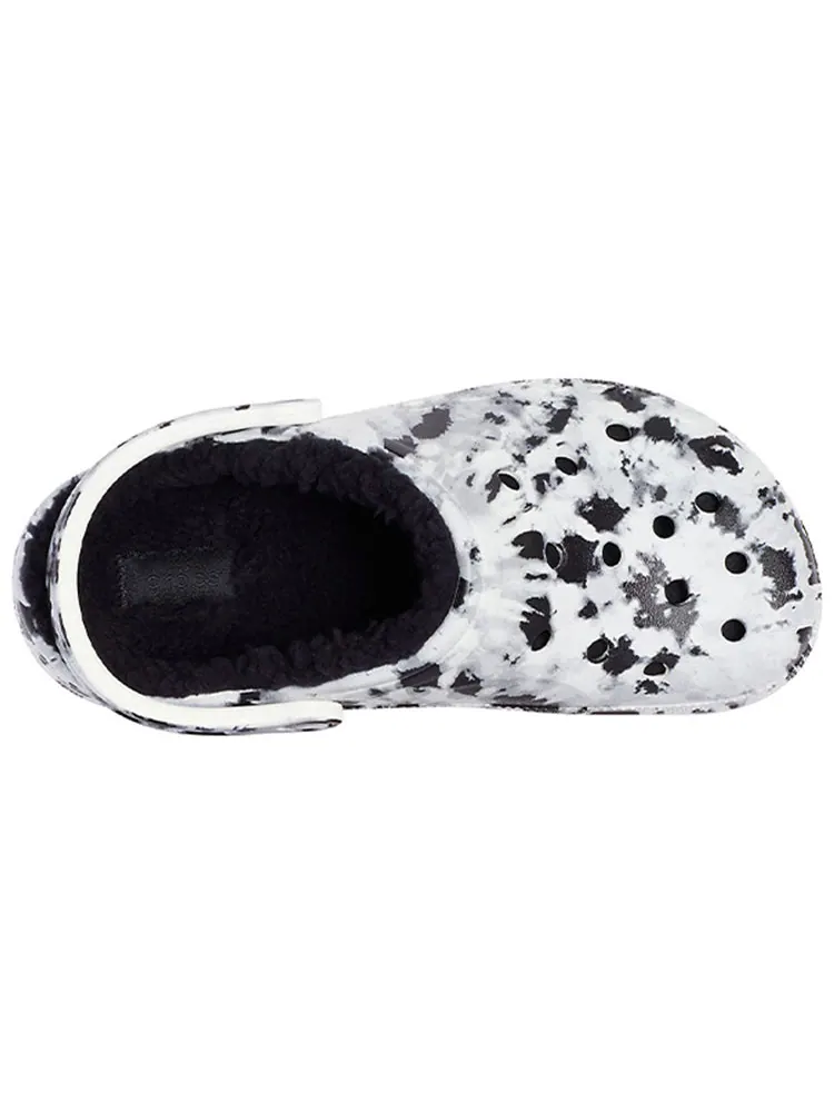 Шлепанцы Crocs Baya Lined Clog Fleece Lined Unisex White Gray Slippers 'White Grey' — изображение 5 из 7, серый