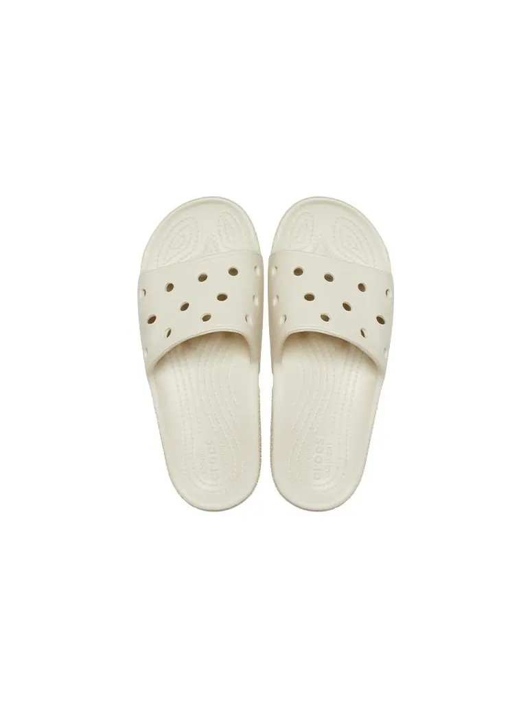 Шлепанцы Crocs Classic Flat Sandals Unisex Beige — изображение 5 из 7, белый