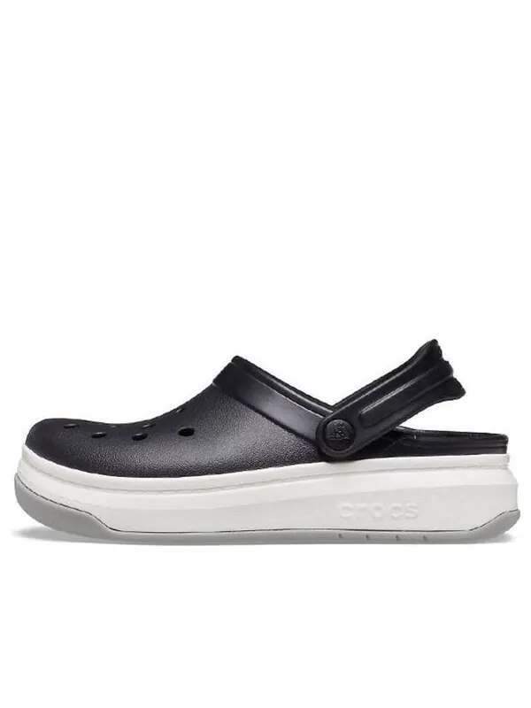 Сандалии band full force thick sole sandals black white Crocs — изображение 1 из 4, черный белый