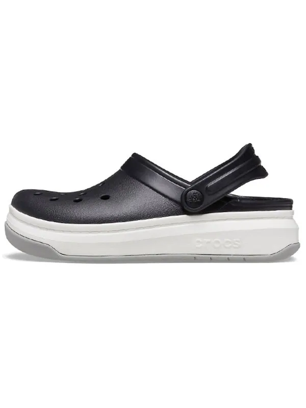 Сандалии band full force thick sole sandals black white Crocs — изображение 2 из 4, черный белый