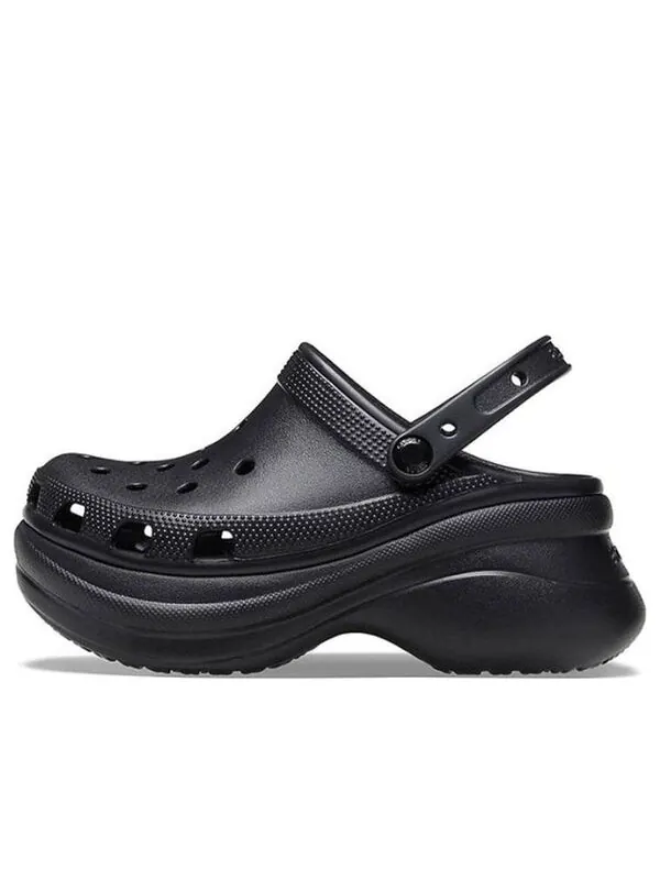Сандалии small whale retro thick sole black sandals Crocs — изображение 1 из 4, черный