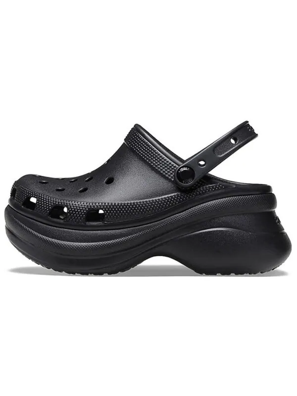 Сандалии small whale retro thick sole black sandals Crocs — изображение 2 из 4, черный
