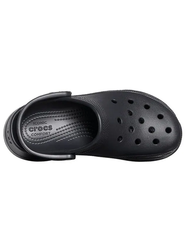 Сандалии small whale retro thick sole black sandals Crocs — изображение 4 из 4, черный