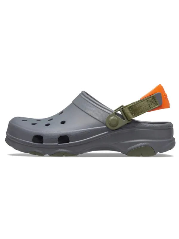 Сандалии classic all-terrain clog 'grey' Crocs — изображение 2 из 4, серый/оранжевый