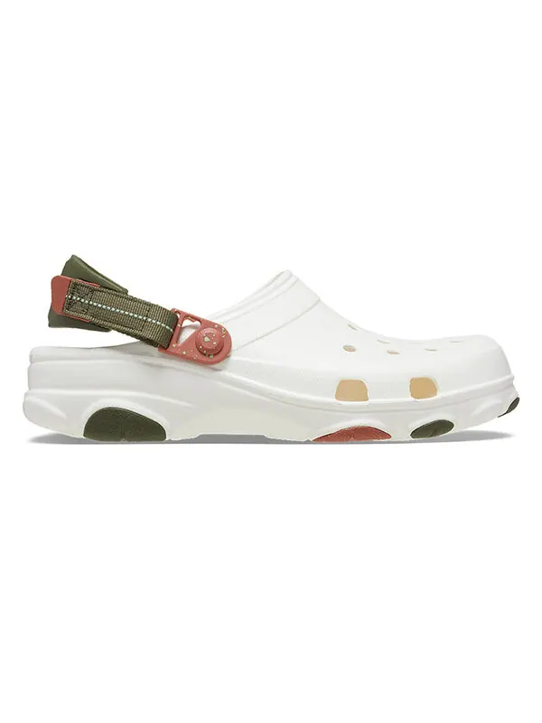 Кроссовки all terrain clogs 'white green' Crocs — изображение 2 из 4, белый/зеленый/красный