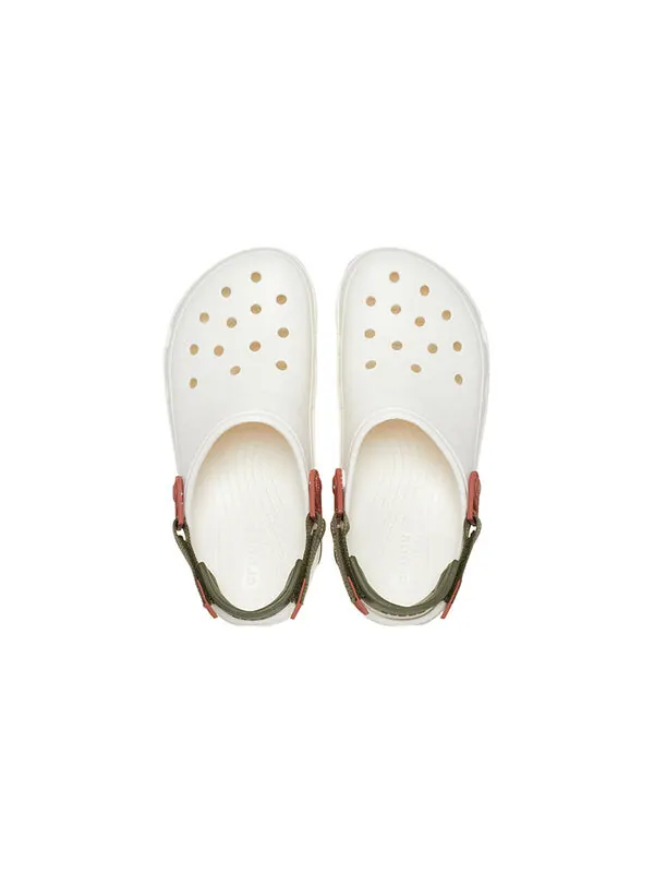 Кроссовки all terrain clogs 'white green' Crocs — изображение 4 из 4, белый/зеленый/красный