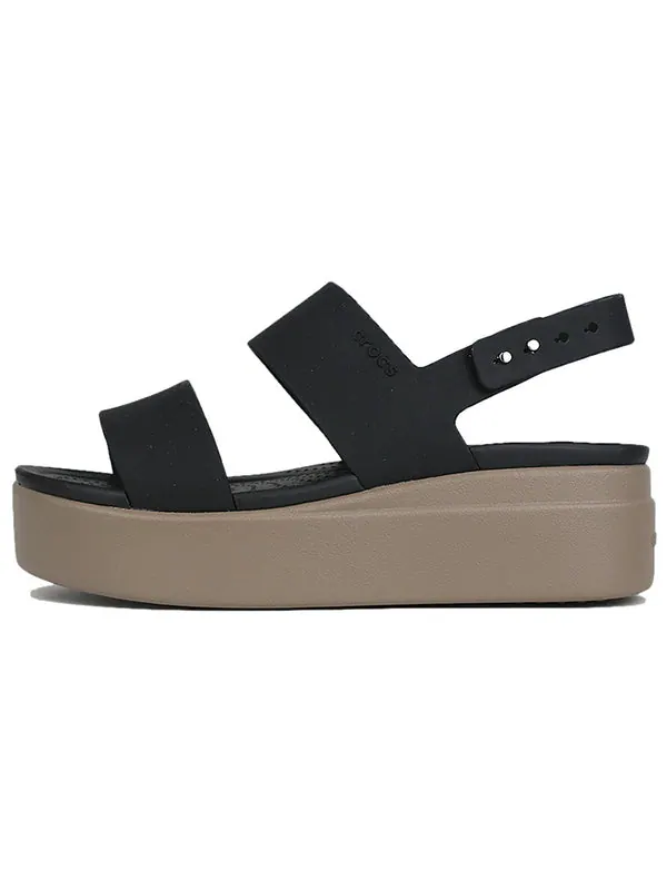 Сандалии brooklyn thick sole black sandals 'black' Crocs — изображение 2 из 4, черный