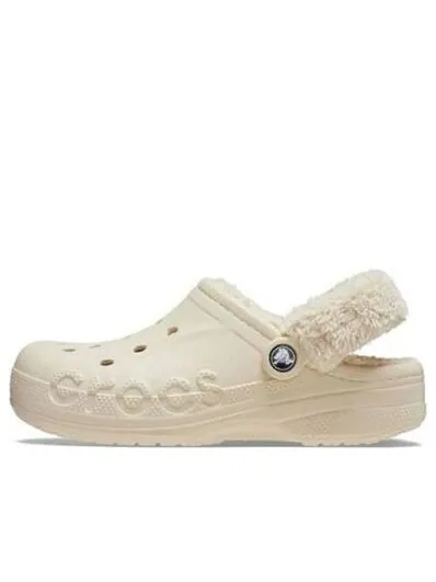 Кроссовки Crocs Baya Lined Fuzz Strap Clogs 'White' — изображение 1 из 1, белый