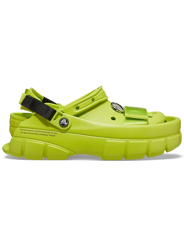Сандалии sankuanz x clog 'lime punch' Crocs — изображение 2 из 4, зеленый