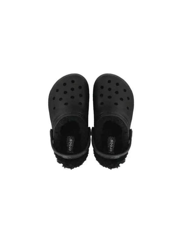 Кроссовки kids classic lined clogs 'black' Crocs — изображение 3 из 4, черный