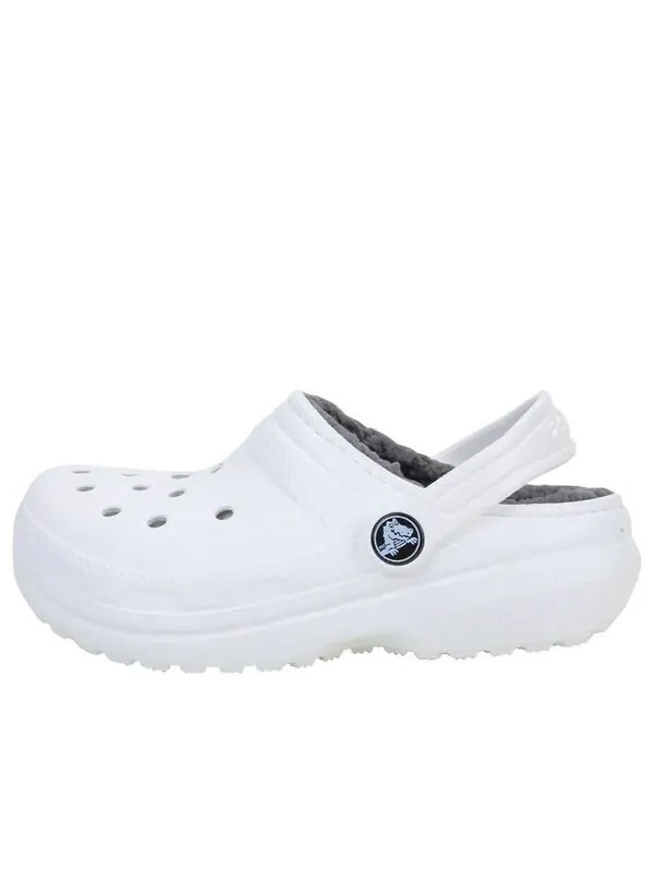 Кроссовки classic lined clog 'white' Crocs — изображение 1 из 4, белый/серый
